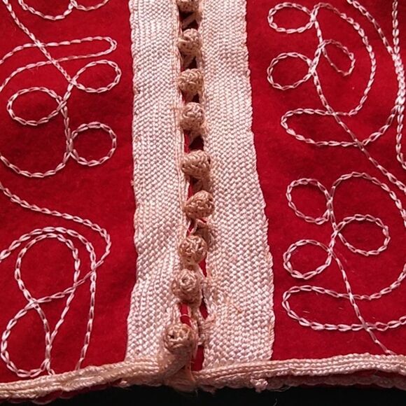 Vintage Handmade Christmas Robe Drummer Boy Wiseman Robe Ugly Christmas Jacket - Picture 7 of 10